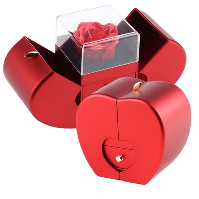 Christmas Gift Apple Box Wedding Ring Box Jewelry Rose Flower Box for Necklace Bracelet Birthday