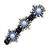 5x Sparkling Crystal Stone Braided Hair Clips Tooth-Shaped Non-Slip Bang Hairpin
