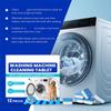 12PCS Washing Machine Cleaner Tablets For Bathroom Front Top Load Washer Deep Clean Powerful Stain Removal Odor Eliminator Tools