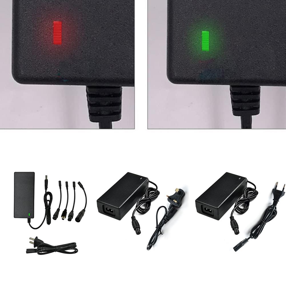 Brand New Power Adapter AC 100-240V Black DC 42V 2A Electric Scooter Accessories US/ EU/ UK Plug For 24-36v Lithium Battery