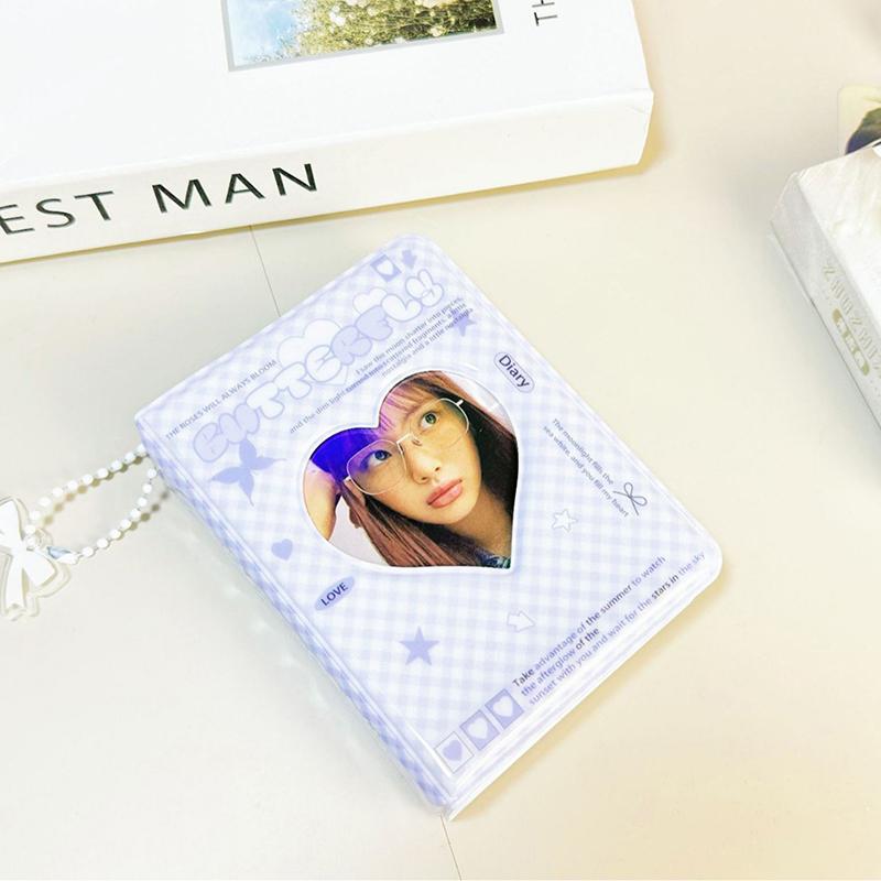 1Pc Cute Bow Photo Album 3 Inch Love Heart Hollow Picture Storage Case Kpop Card Binder Name Card Book Photocard Holder