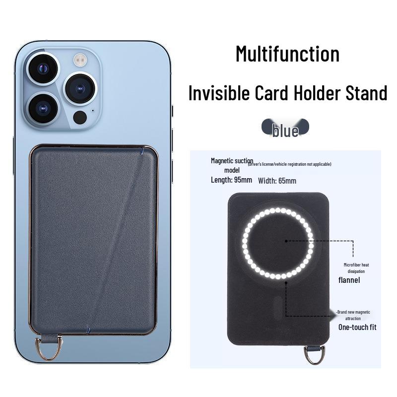 Magnetic Card Holder for Apple 16 Pro Max: Universal MagSafe PU Card Sleeve & ID Holder