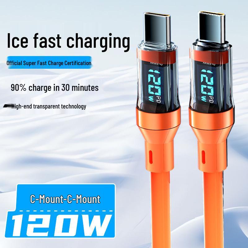 120W Type-C Fast Charging Cable for Apple, Huawei, Vivo, Oppo, Xiaomi, Honor