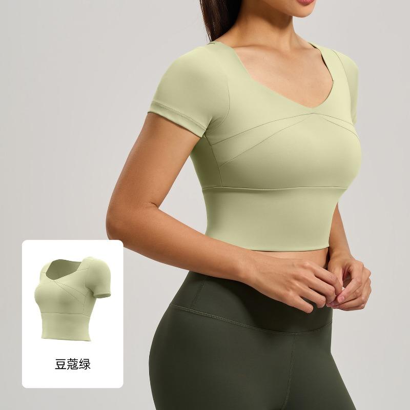 Women's Yoga Short Sleeve Sports Fitness Tops