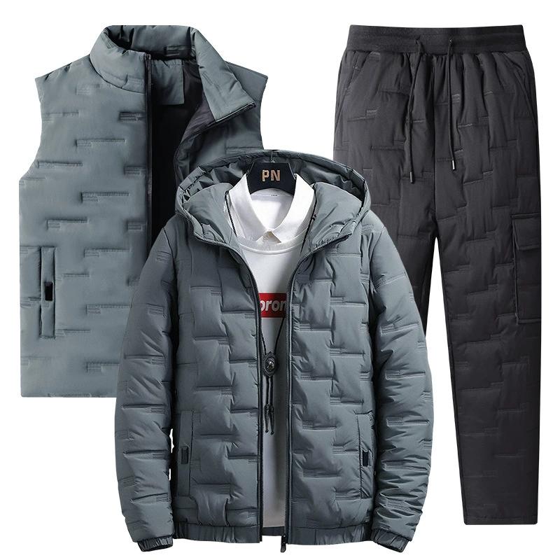 

Хлопковая куртка Мужская Толстая Хлопковая Зимняя Куртка Теплая Пуховая Куртка Красивый Костюм XXL