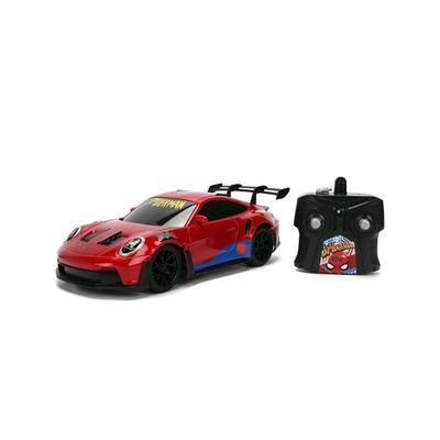 Jada - Radio Controlled Car - Spiderman - Porsche 911 - Marvel - Driving and Turbo Functions - Official License - From 6 Years