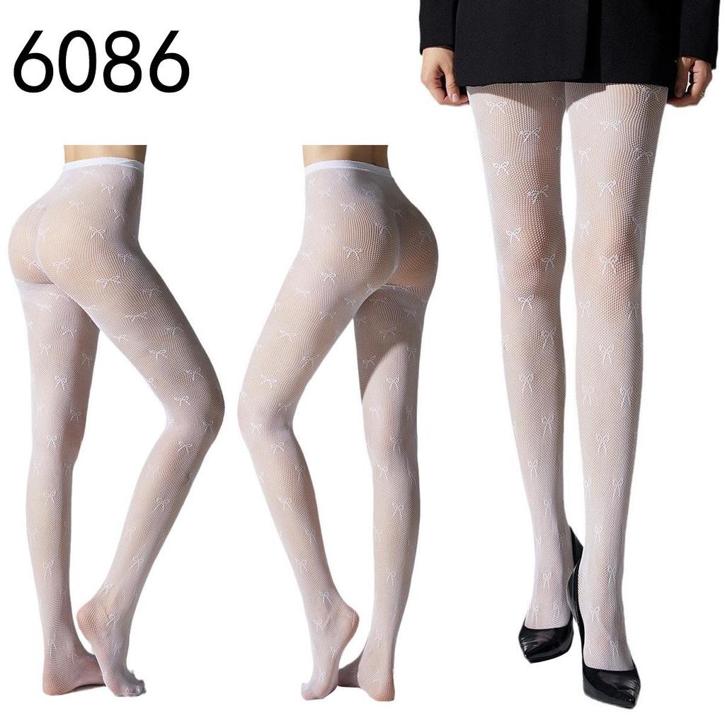 "Gothic Spider Web Jacquard Stockings - Halloween Style"