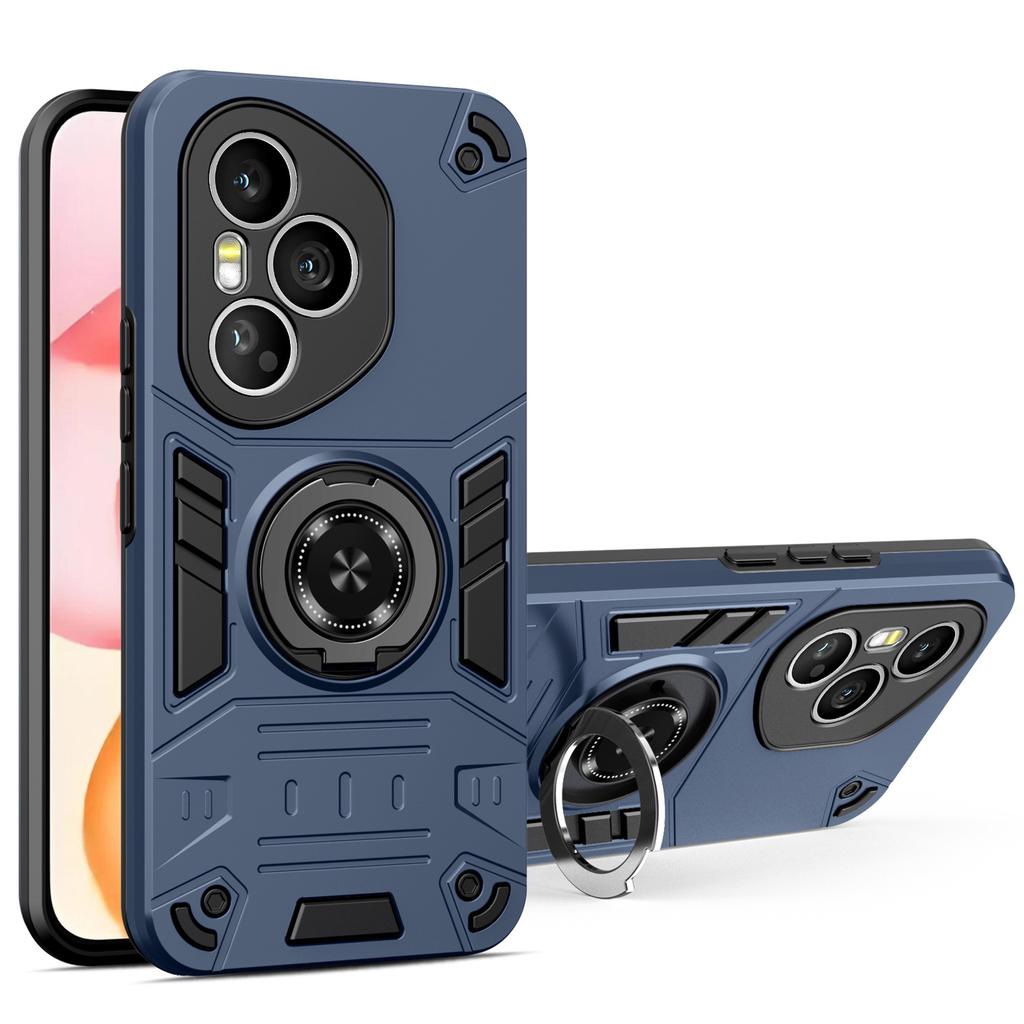 For Honor 400 Pro 5G (Global) Case with Ring Holder Kickstand PC + TPU Anti-Fall Phone Cover