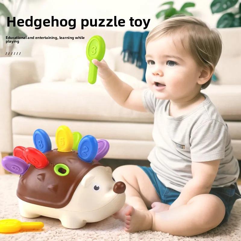 0-3 years old Hedgehog //Interlocking* Building` Blocks Baby motor skills^ training and# children's brain& development toy*