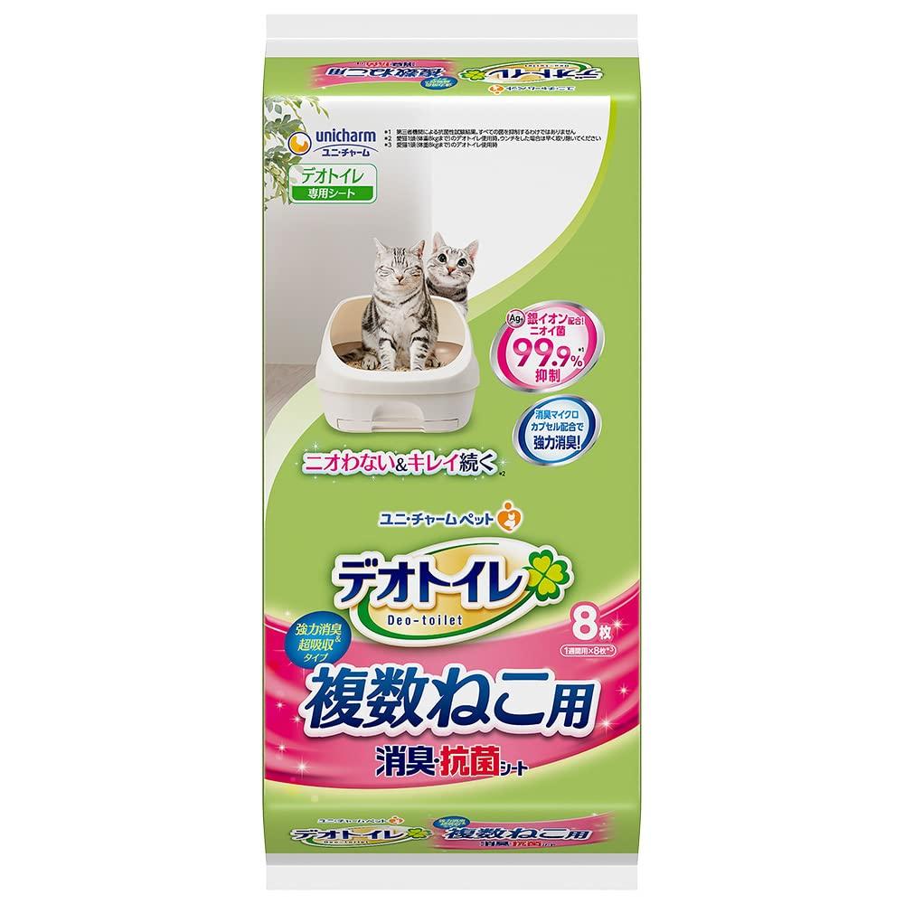 Deo Toilet 1-Wochen-Tuch für mehrere Katzen 8 Tücher x 4 Stück desodorierend/antibakteriell