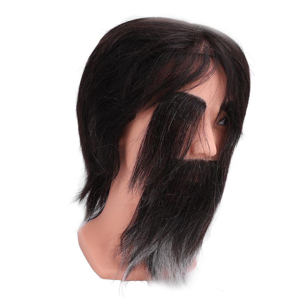 Barber Male Mannequin Head Manikin Training Head Reusable Men Mannequin Head with Beard for Beauty
