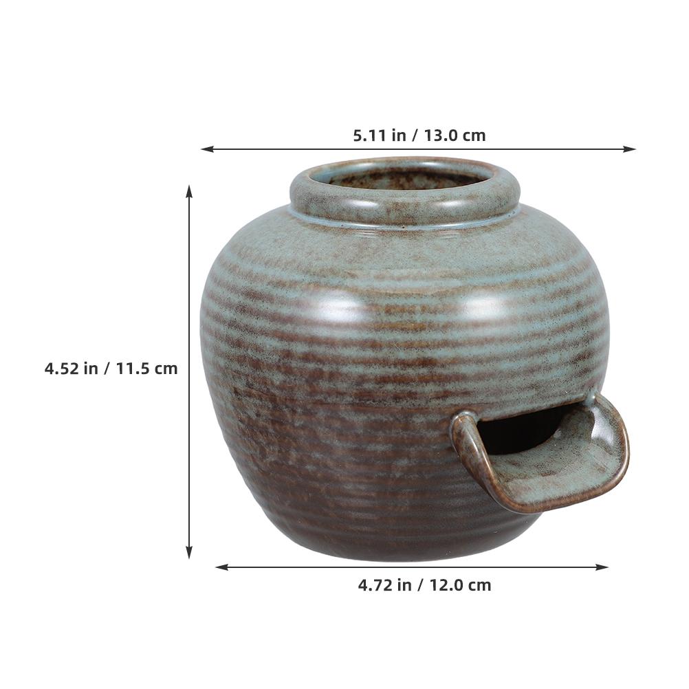 Outdoor Ceramic Fountain Jar with Circulating Water System Vintage Fish Tank Aesthetic Garden Decor for Patio Courtyard