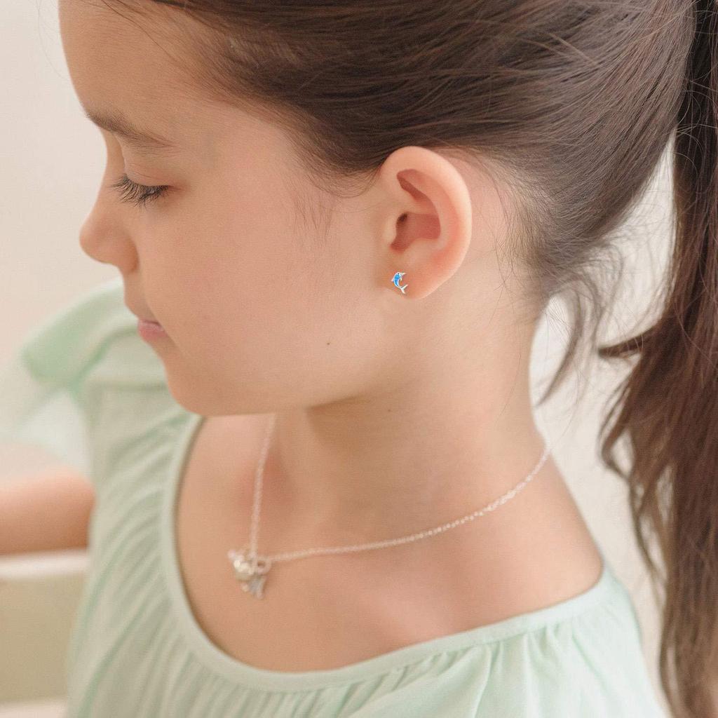 Opal Dolphin Earrings - Cute Girl's Trendy Jewelry