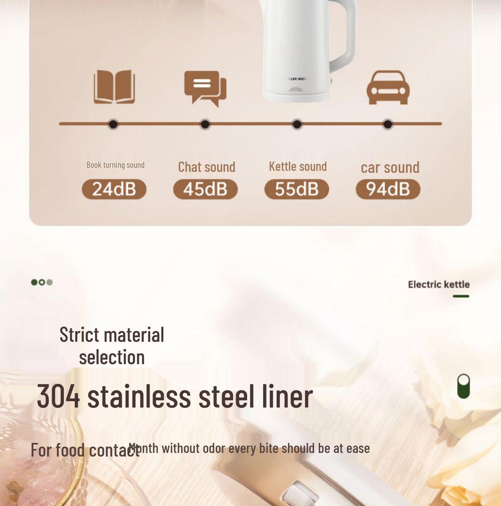 AUX Tragbarer Wasserkocher: Kompakter, vollautomatischer, temperaturkontrollierter Isolierkessel für den Gebrauch im Wohnheim