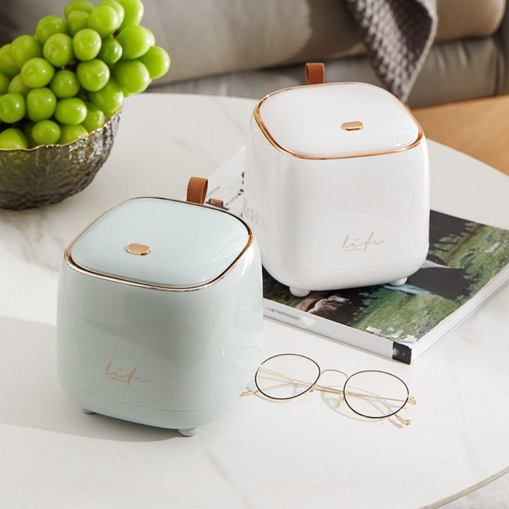 Press Open Lid Car Trash Bin Large Opening Desktop Paper Basket Mini Waste Bin  Living Room