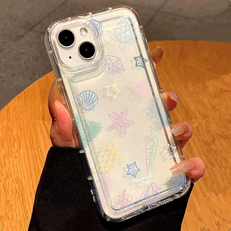 Ocean Life Theme Clear Case for  Redmi Note 13 12 Pro Plus 5G 4G 12S 11 11S 10 10S 9 9S 12C 13C Silicone Shockproof Cover