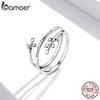 Bamoer 925 Sterling Silver Delicate Elegant Branch Element Adjustable Ring for Women Fine Jewelry