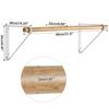 IBUYKE Wooden Hanger 80cm Pipe Clothes Easy 30kg Weight Multipurpose Hanging Stylish White with Wood Finish Rack, Wide, Antique-Style Rack,