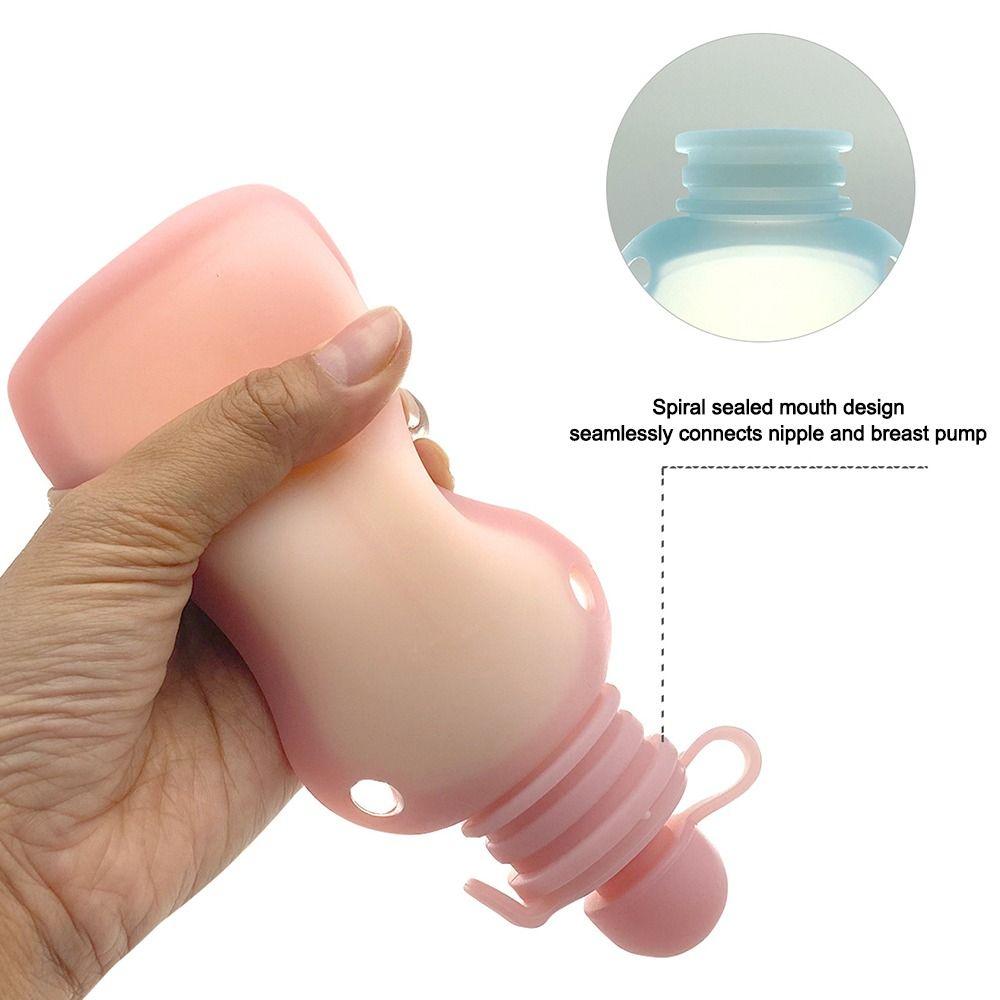 Food-grade Silicone Baby Food Pouches Refillable Baby Bottles Squeezable Pouch Toddler Kids