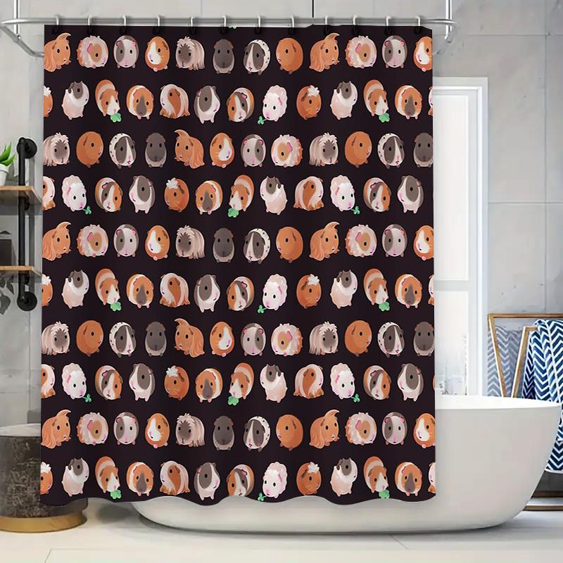 

Cute Shiba Inu Dog Shower Curtain Waterproof Bathroom Decor Japanese Dog Pattern Washable Fabric Modern Home Textile 90x180cm
