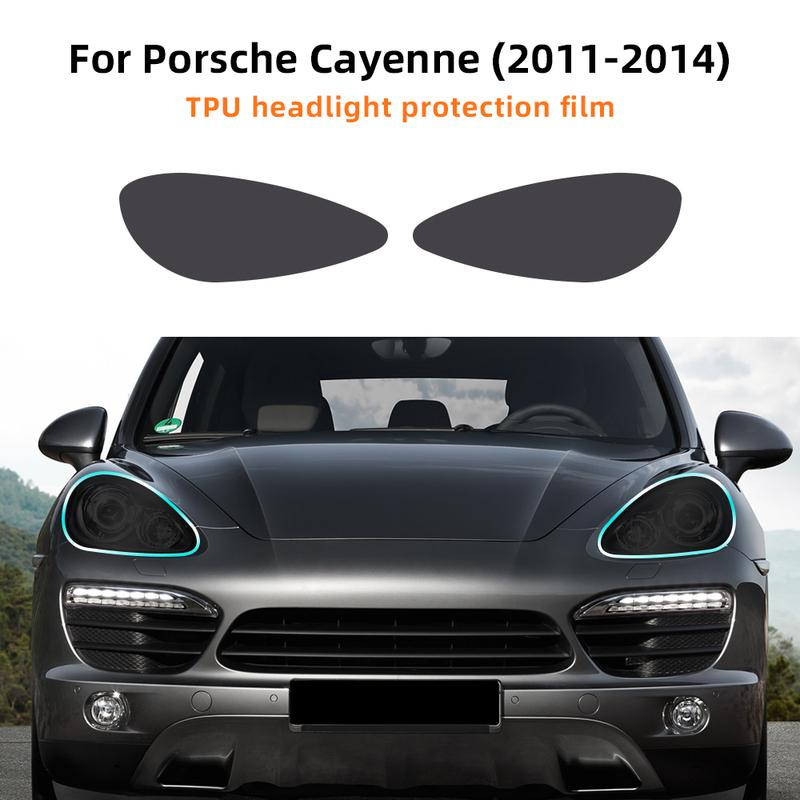 TPU Per 2011 2012 2013 2014 Porsche Cayenne Auto Faro Posteriore Fanale Posteriore Pellicola Trasparente Affumicata Protezione Anti-graffio Adesivo.