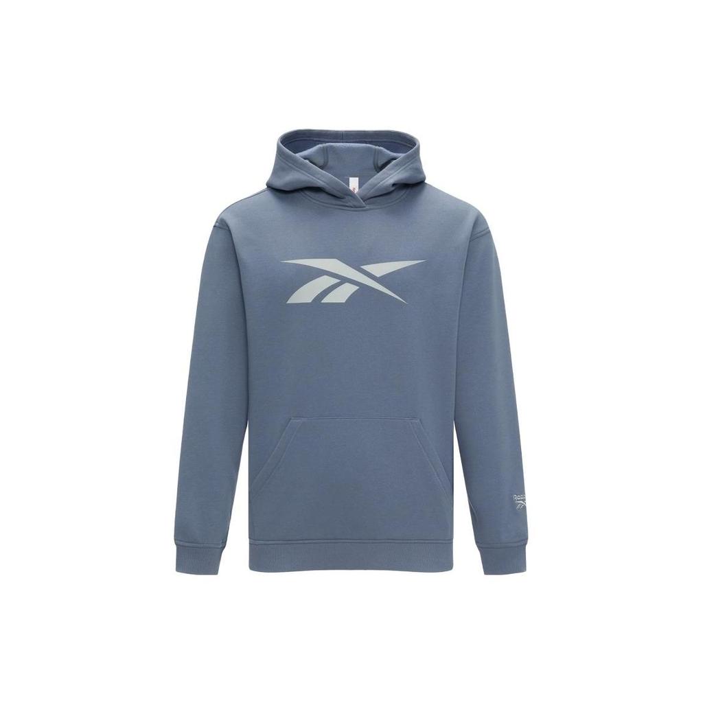 Reebok Solid Color Logo Hoodie Unisex Hoodies Blue 23RMF305UGB7