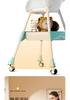 Adjustable Portable High Chair for Infants - Foldable Children's Dining Seat with Double Layer Tray