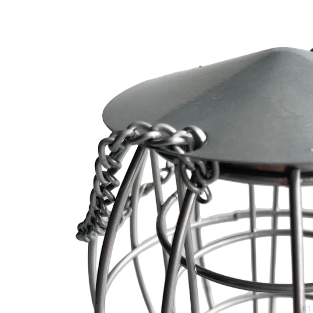 Garden Metal Wire Hanging Bird Feeder Nut Dispenser Multifunctional Sturdy for Cardinal Finch