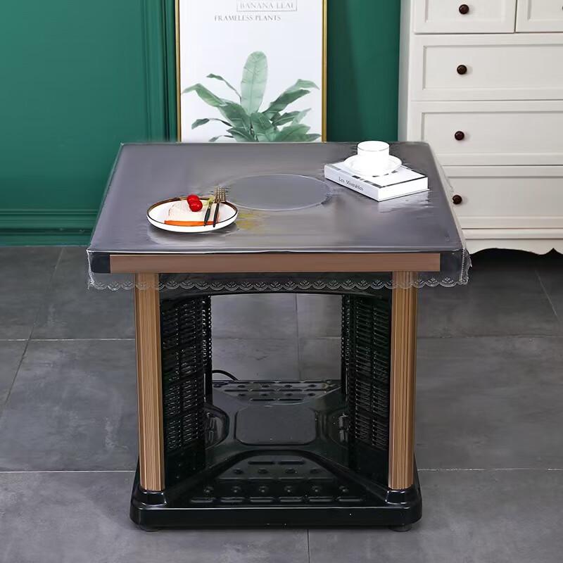 ZISIZ PVC Transparent Embossed Table Cover