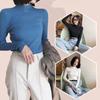 Autumn Winter Women's Stretch Knitted Sweater  Half Turtleneck Jumper Tight Short Knitted Bottoming Shirt Pullover Jumper Knitted Tops