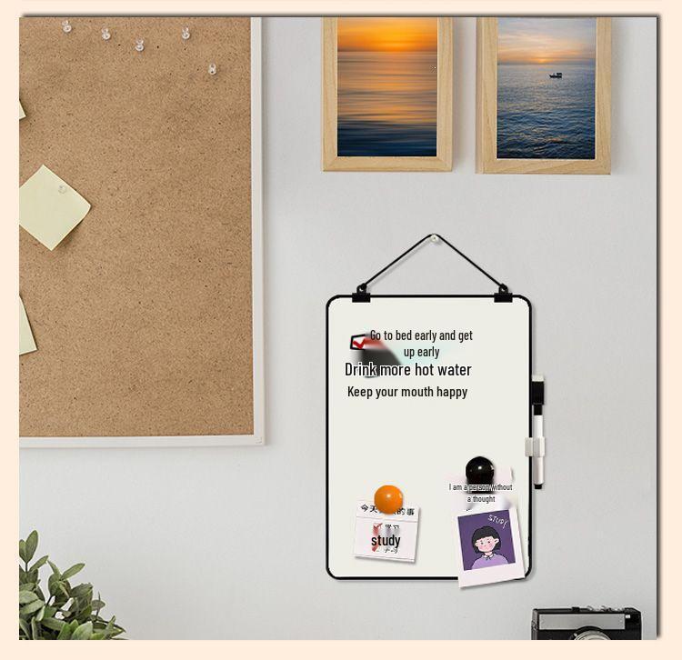 Wall-mounted Mini Double-sided Magnetic Children's Whiteboard - Erasable Writing and Drawing Blackboard