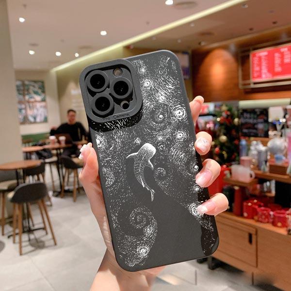 Ocean Animal Cute Dolphin Sea Turtle Dotted Painting Phone Case For iPhone 14 11 12 13 Pro Max 7 8 Plus X XR XS Silicone Covers