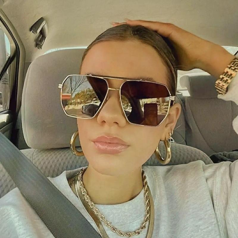 Vintage Men and Women Luxury Sunglasses Gold Metal Glamour Glasses Casual Fashion Shades