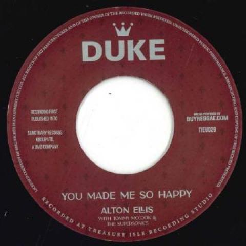 

7inch Record ALTON ELLIS / TOMMY MCCOOK - You Made Me So Happy / Duke s Regga TIEU029 Duke/Buyreggae 1970 Europe Reggae, Ska & Dub