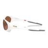 Oakley Temple Lettering Logo Embellishment Injection Molded Irregular Sunglasses Unisex Couple White