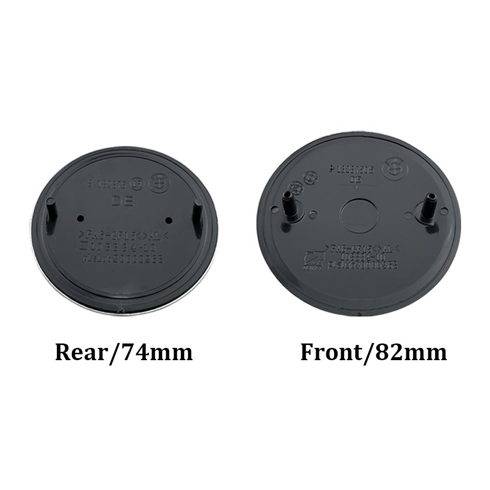 2Pcs 74mm/82mm 50th Anniversary Car Front Hood Emblem Trunk Rear Badge Logo for Mini BMW E46 E39 E36 E87 E90 E91 F20 E53 X3 X5