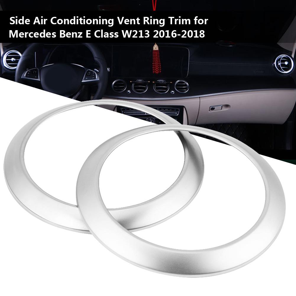 2Pcs Car Side Air Conditioning Vent Ring Frame Cover Trim for Mercedes Benz E Class W213 16 18