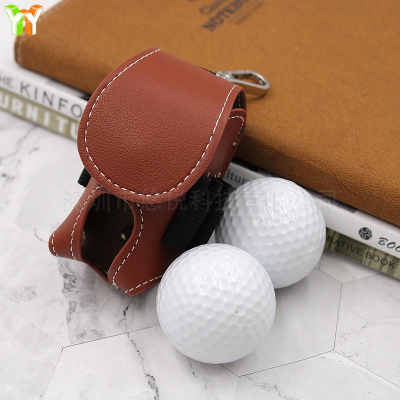 Leather Waist-Mounted Golf Ball Pouch | Outdoor Sports Storage Bag