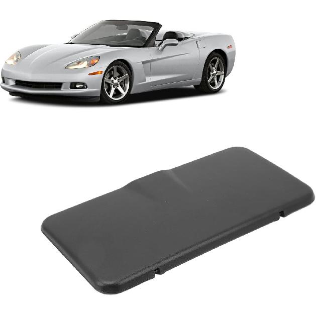 EVGATSAUTO Sun Visor Vanity Mirror Cover for C6, ABS Material, Black, Driver or Passenger Side Replacement