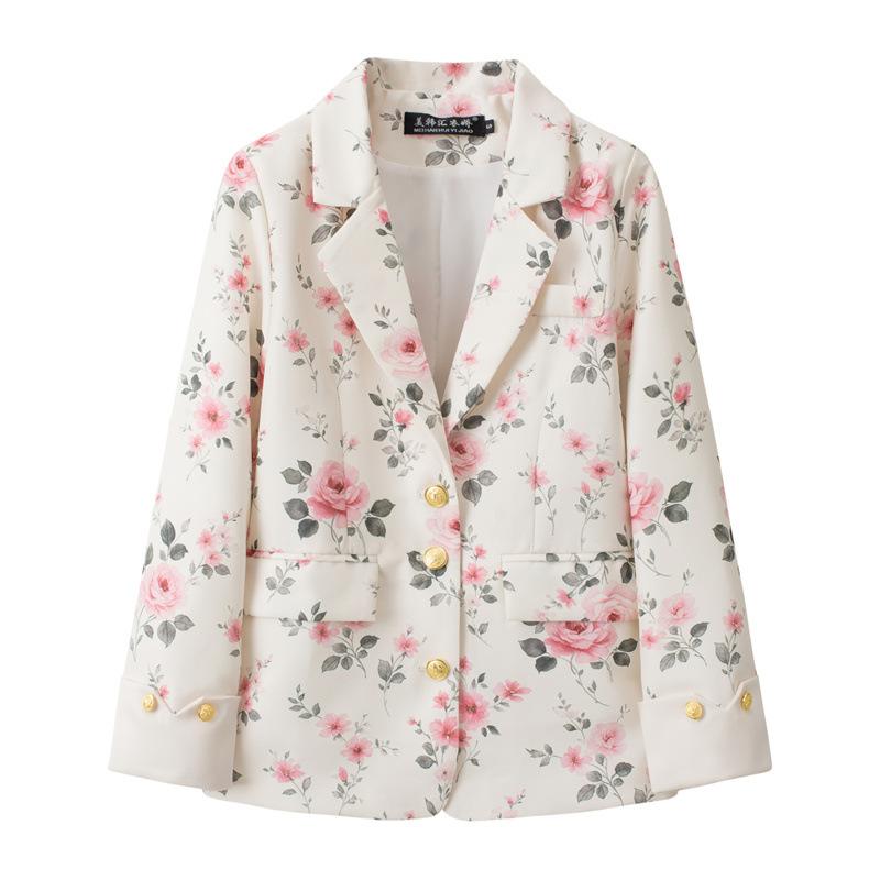 White blazer women's spring new casual temperament celebrity high-end fashion suit