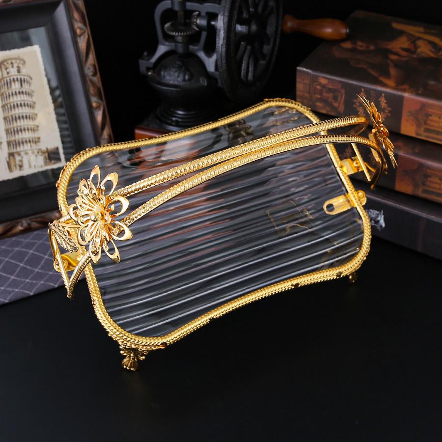 Zlatý evropský přenosný ovocný talíř ovocný koš high-end hotelová dekorace ozdoba domácí dekorace