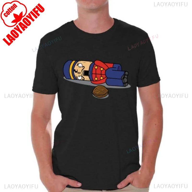 Unisexs Cotton Shirt Nutcracker Tshirt Funny Tacky Party Holiday Simple Shirts for Unisex Ugly Christmas Shirt Ugly Christmas TShirt S