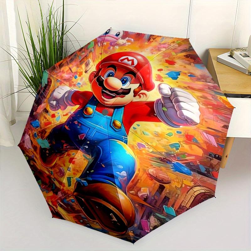 

Mario Grafitti Automatic Opening and Closing Umbrella - Lightweight 3-Fold Design, Suitable for Fans, Travel, Daily Use - Official Product, Interestin