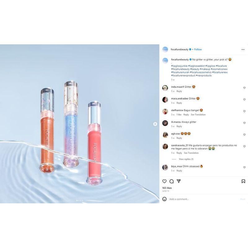 FOCALLURE - Watery Glow Lipgloss - 4 Colors