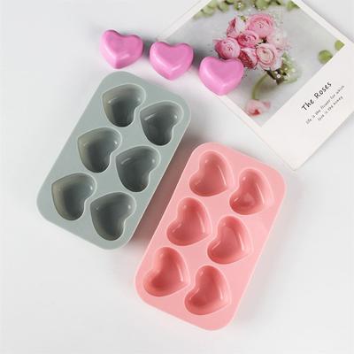 Moule à chocolat à 6 panneaux, accessoires de cuisine, outil de pâtisserie, moules à bonbons en silicone en forme de cœur pour les fêtes de famille