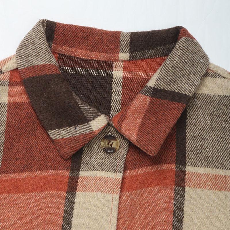 Women's Fashion Trend Vests for Autumn and Winter Contrasting Stripes Checkered Button Up Sleeveless Cardigans