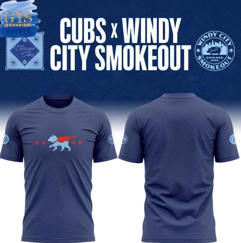 Chicago Cub X Windy City Smokeout 3D T-Shirt XXXXL