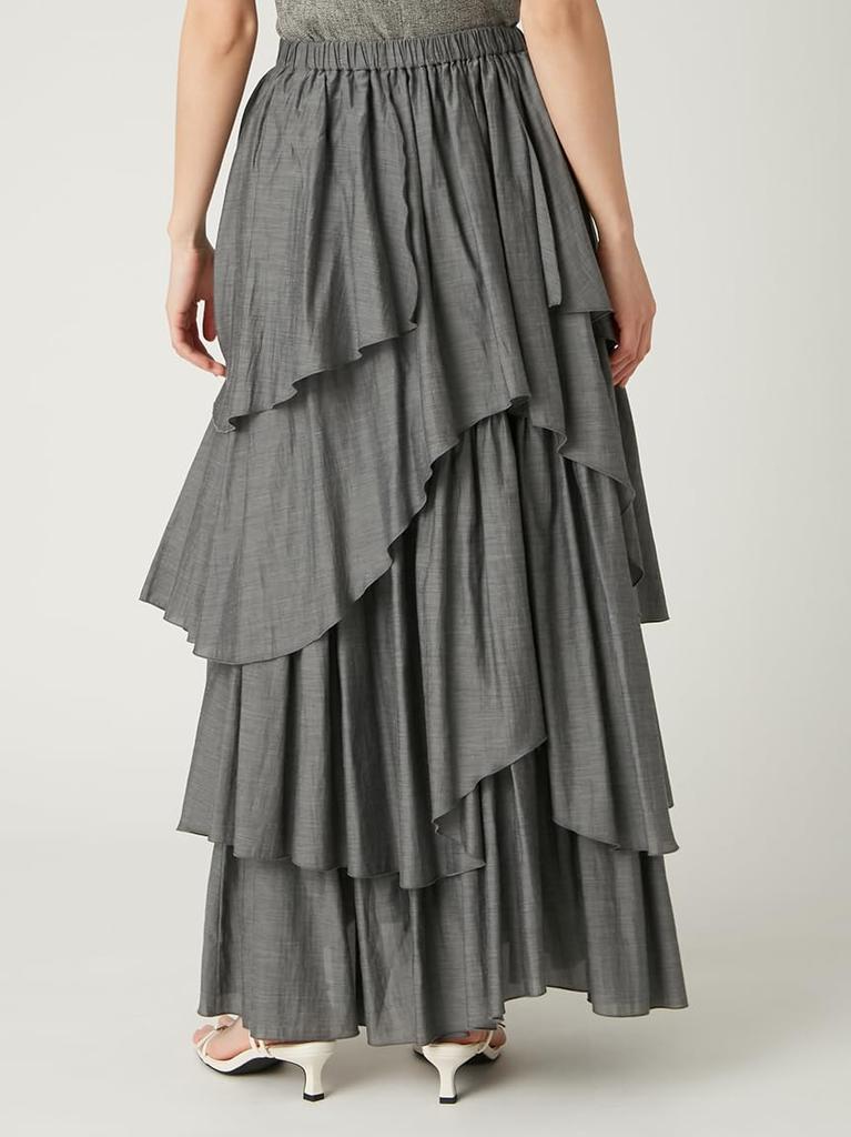 Sheer Tiered Skirt FWFS254003GRY0