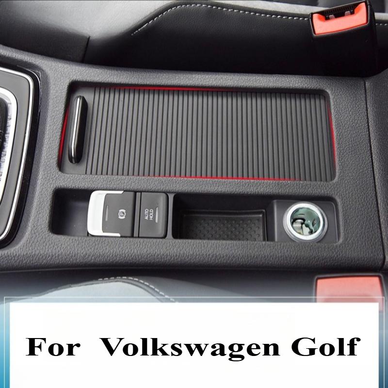 For Volkswagen Golf 7/6 MK7/6 2009- Central Armrest Box Cover Suiteng Water Cup Holder Pull Curtain Storage Box Pull Cover