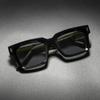 Fashion Retro Thick Legs Square Frame Sunglasses Men Women Popular Brand Large Frame Black Gray Glasses